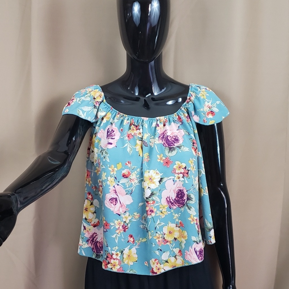 Colorful Flowy Floral Summer Top